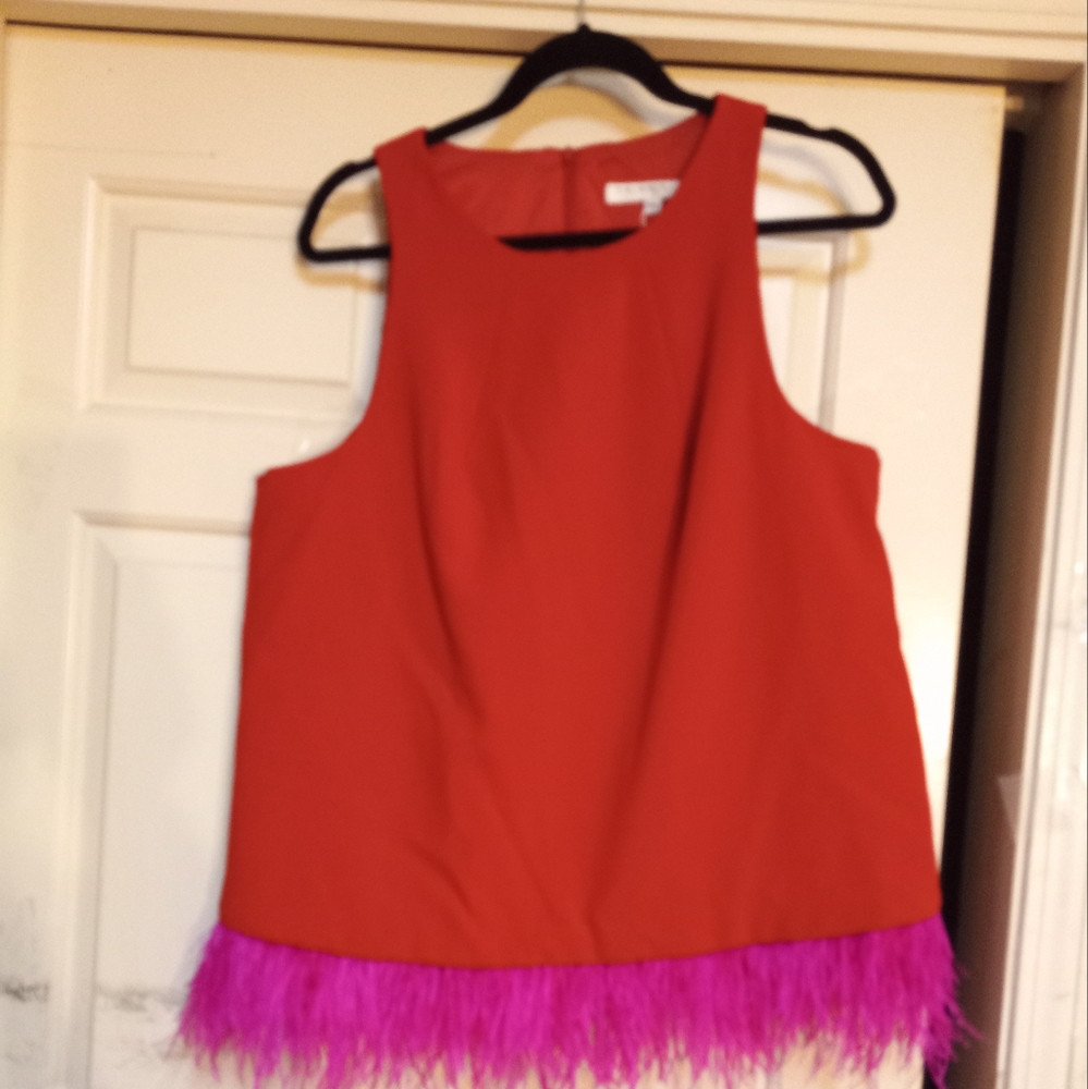 Trina Turk Red Sleeveless Top
